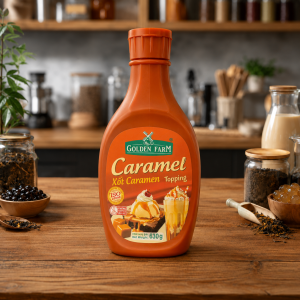 Sốt Caramel Golden Farm 630g dùng pha chế và rưới topping