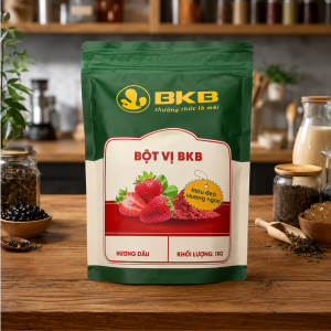 Bột Vị Hương Dâu BKB 1kg dùng pha trà sữa dâu