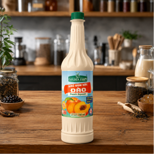 Siro Đào Đậm Đặc Golden Farm 700ml dùng pha trà đào và soda