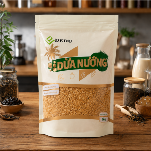 Vụn Dừa Nướng Dedu 1kg dùng làm topping trà sữa và bánh