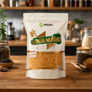 Vụn Dừa Nướng Dedu 500g dùng làm topping trà sữa và bánh