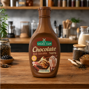 Xốt Chocolate Golden Farm 630g dùng pha trà sữa và cà phê